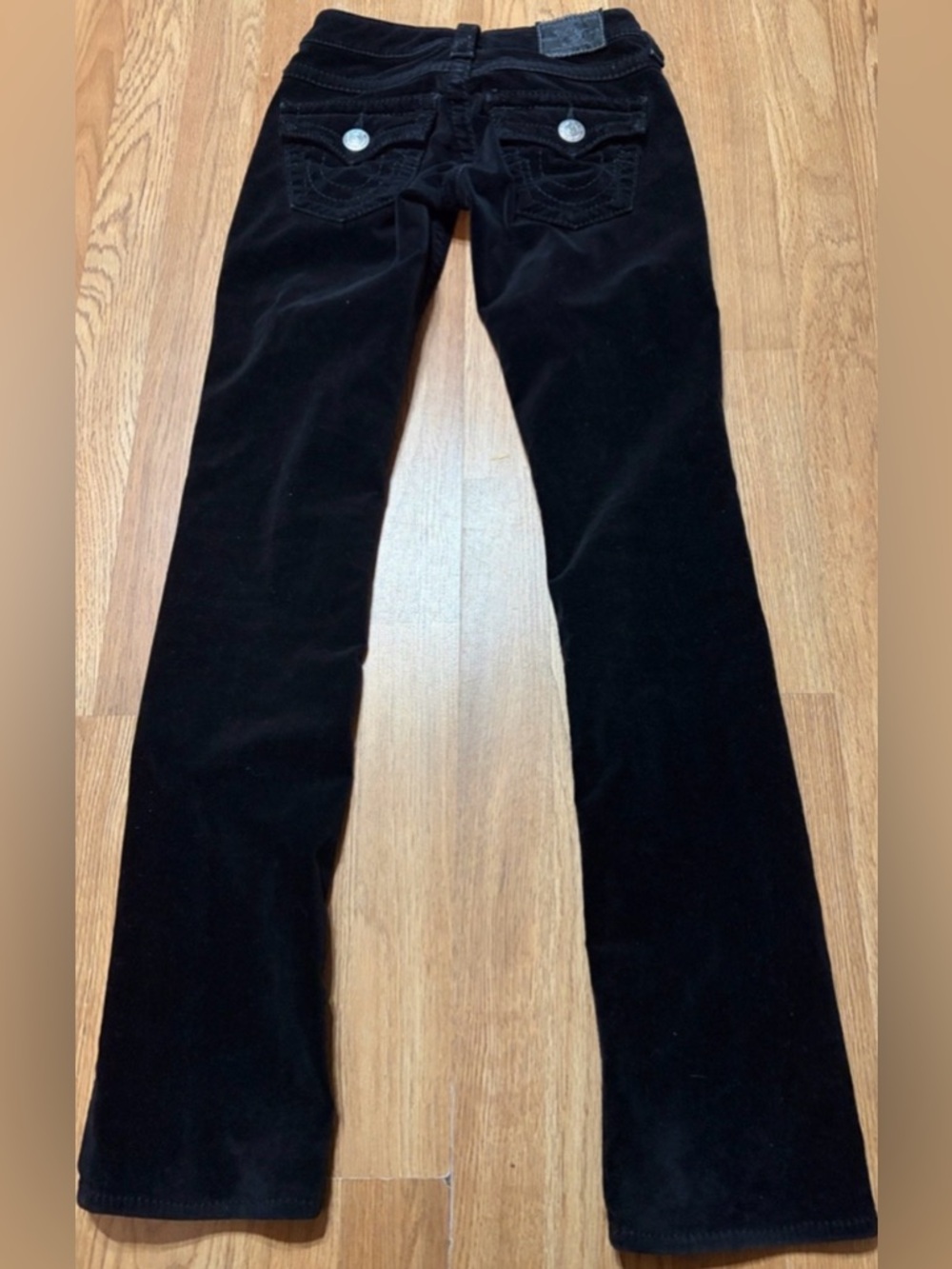 True Religion Women's Black Skinny Corduroy Jeans Y2K - Picture 2 of 9